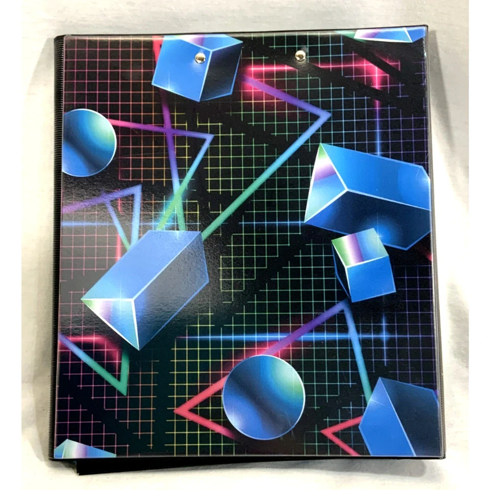 Mead Trapper Keeper Binder Folder Clipboard 80’s 90’s Retro Geometric Design New